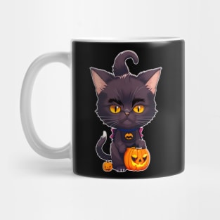 spooky tomcat cat pumkin Mug